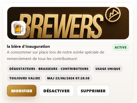 Offre côté partenaire en carte